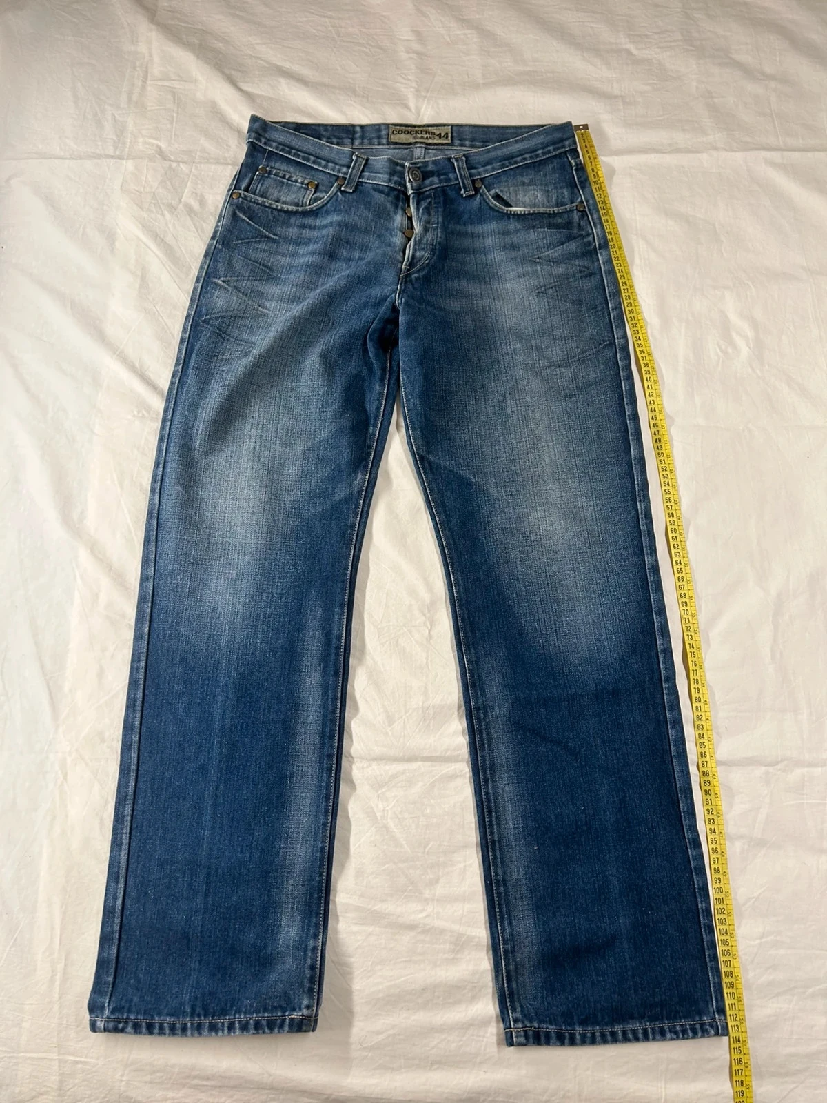 Jean droit bleu coockers jeans 44 vintage brodé à l’arrière taille 44